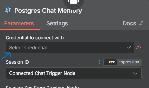 n8n: Select Credential